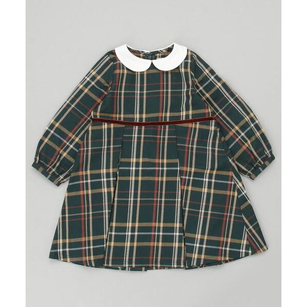 「B:MING by BEAMS」 「KIDS」長袖ワンピース 110 グリーン キッズ