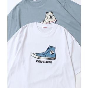 tシャツ Tシャツ レディース CONVERSE/コンバース オーバーサイズ オールスター スニーカー フロント バック サガラ刺繍 半袖Tシャツ/レ｜zozo