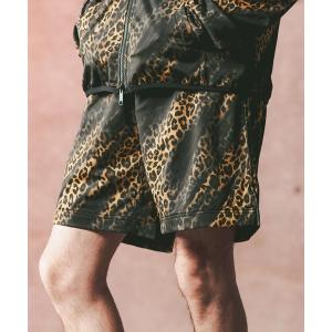 パンツ メンズ mp12350- Amphibious shorts-leopard ＆ handwriting- 水陸両用ショーツ