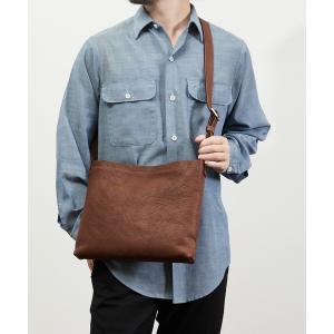 ショルダーバッグ バッグ メンズ SLOW スロウ / fino-shoulder bag フルベジタブルタンニングレザーショルダーバッグ ヌメ革サコ｜zozo