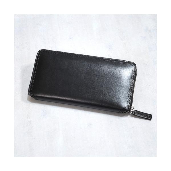 財布 ADHIAレザー蛇腹カード入れ付きラウンド長財布 メンズ レディース