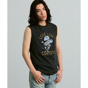 tシャツ Tシャツ レディース Wrangler/ラングラー スカルプリント ノースリーブTee｜zozo