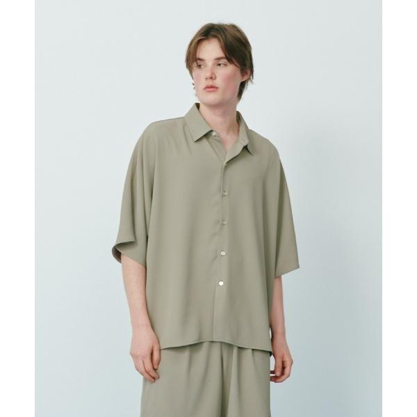 シャツ 半袖 「ユニセックスアイテム」DRAPE DOLMAN SLEEVE BIG SHIRTS ...