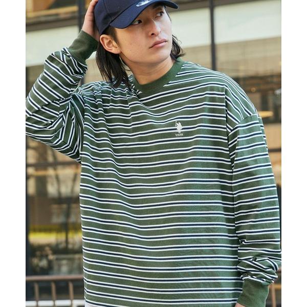 「U.S. POLO ASSN.」 長袖Tシャツ M ダークグリーン メンズ