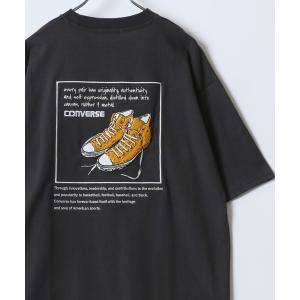 tシャツ Tシャツ レディース 2024SS CONVERSE/コンバース ワンポイント フロント/バックシューズサガラ刺繍 半袖Tシャツ レディース｜zozo