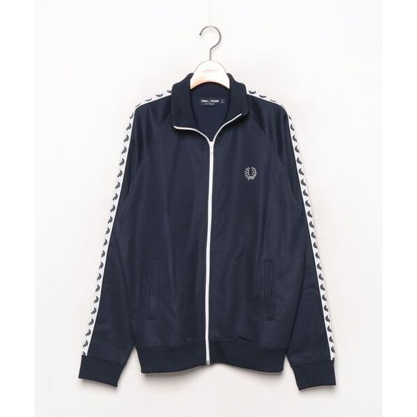 「FRED PERRY」 ジャージブルゾン L ネイビー メンズ