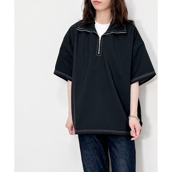 アロハシャツ シャツ ポリエステル ハーフZIP裾ドローコードP/O レディース メンズ メンズ レ...