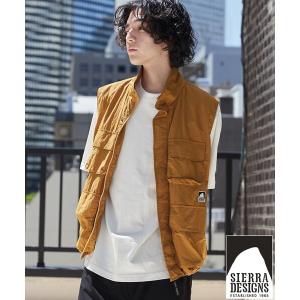 ベスト ジレ SIERRA DESIGNS（シエラデザインズ）別注ナイロンスタンドカラーベスト メンズ