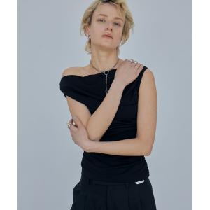 tシャツ Tシャツ レディース ONE SHOULDER GATHER TOPS/ワンショルダーギャザートップス