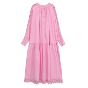 ワンピース レディース 「STARLACE」ACID WASHING VOLUME-SLEEVE DRESS