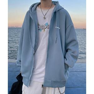 「Anchor Smith」 ジップアップパーカー X-LARGE ブルー メンズ