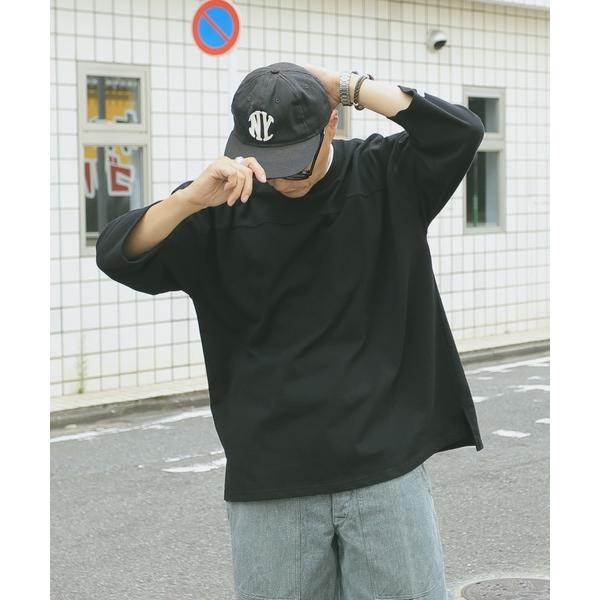 「Goodwear」 7分袖Tシャツ M ブラック メンズ