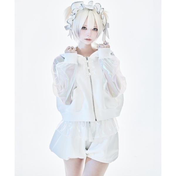 セットアップ 「ililil/イルイルイル」「透けてクマっちゃいな!!」オーロラオーガンジー切り替え...