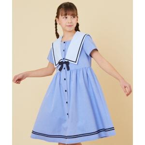 ワンピース キッズ 「JUNIOR」BIGセーラー襟ワンピース｜ZOZOTOWN Yahoo!店