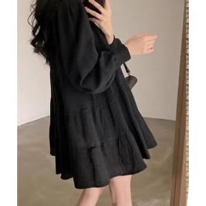 moment+ ワンピース シャツドッキングフリルミニワンピース : ZOZOTOWN