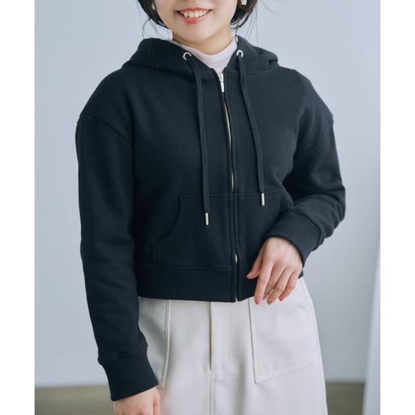 パーカー ジップアップちびパーカー「低身長・小柄女性」 レディース