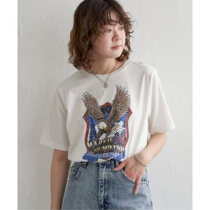 tシャツ Tシャツ レディース イーグルプリントTシャツ