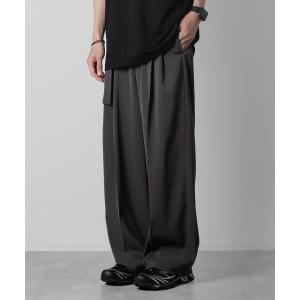 メンズ パンツ スラックス ソルビアツイル ベルテッドワイドトラウザーズ / SORIBIA TWILL BELTED WIDE TROUSERS｜zozo