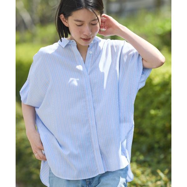 ブラウス シャツ サラックールフレンチスリーブシャツ レディース