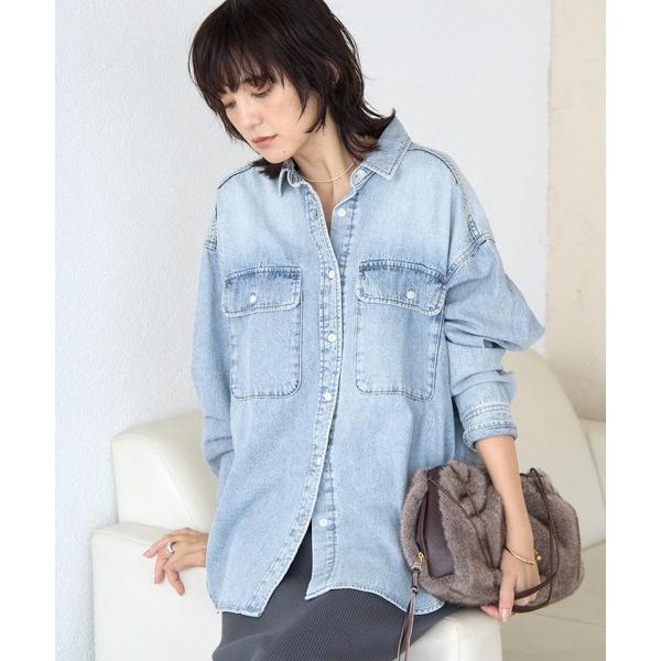 ブラウス シャツ 「名品/リバイバル」「MONN.:.(モン)」Lightビッグデニムシャツ レディ...