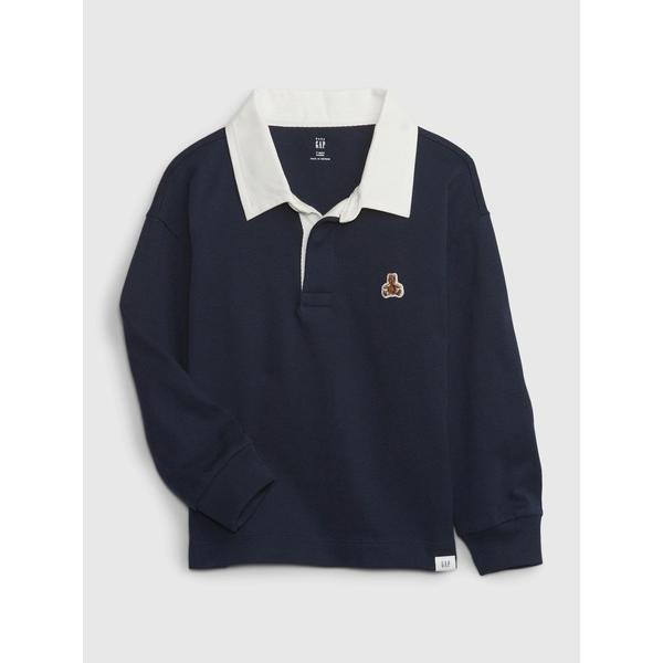 「GAP」 「KIDS」長袖ポロシャツ - ネイビー キッズ