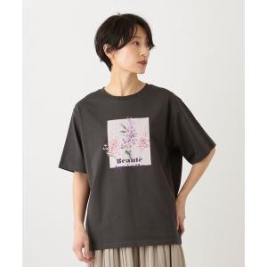 tシャツ Tシャツ レディース フラワーTシャツ/ライラック｜zozo