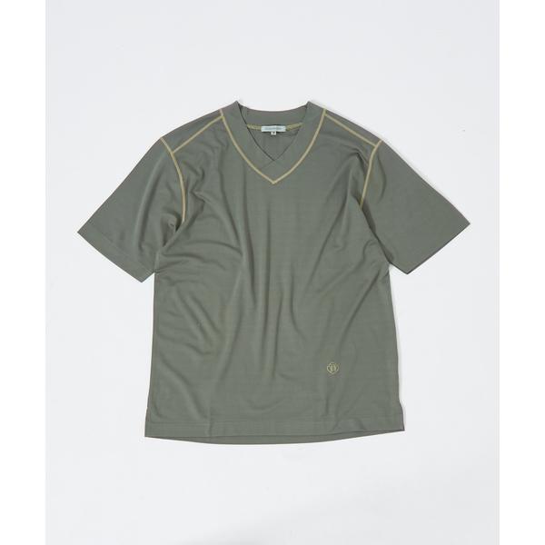 tシャツ 重ねVネック 半袖Tシャツ メンズ