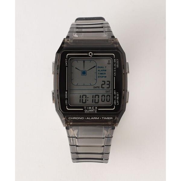 メンズ 「TIMEX」Q LCA トランスパレント デジタルウォッチ 腕時計