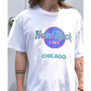 メンズ tシャツ Tシャツ 「ヴィンテージ古着」90's Hard Rock CAFE / ハードロックカフェ ロゴ プリントTシャツ USA製 CH｜zozo