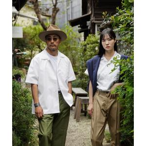 WAIPER.inc シャツ コットンレーヨン オープンカラーシャツ ソリッド