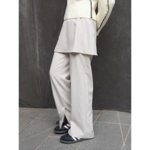 パンツ ラップスカートレイヤードパンツ レディース