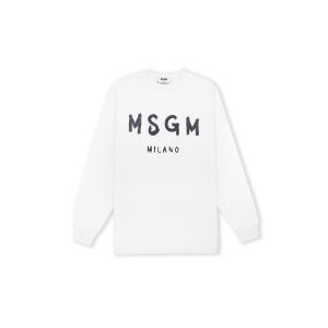 tシャツ Tシャツ メンズ 「Exclusive」MSGM ブラッシュロゴ ロングスリーブTシャツ｜zozo