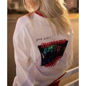 「FREAK'S STORE」 長袖カットソー「hoodコラボ」 ONE SIZE ホワイト レディース