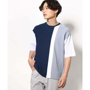 tシャツ Tシャツ メンズ 「洗濯機で洗える」前身ニット切り替えカットソー(デザテクシリーズ)｜zozo