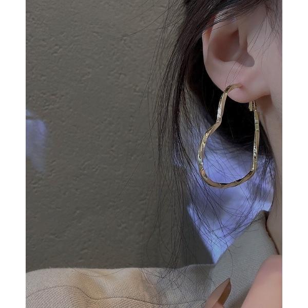 ピアス ビックハートフープピアス レディース