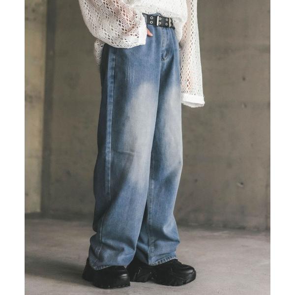 ワイドパンツ ジーンズ ヴィンテージメイクオーバーワイドデニムパンツ メンズ レディース