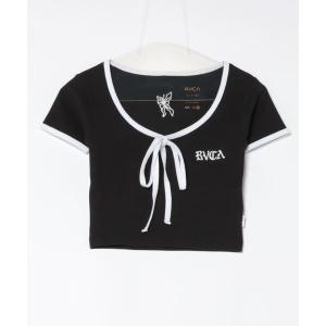 tシャツ Tシャツ レディース RVCA レディース FLYHIGH ST Ｔシャツ 「2024年夏モデル」/ルーカショート丈半袖パイピングTシャツ｜zozo