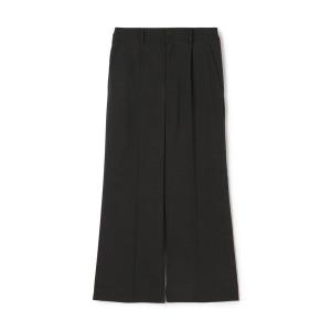 スラックス パンツ ナチュラルスラブストレッチ セミフレアパンツ レディース