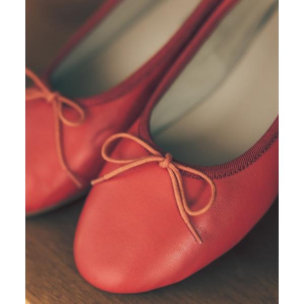 パンプス ラム革バレエシューズ