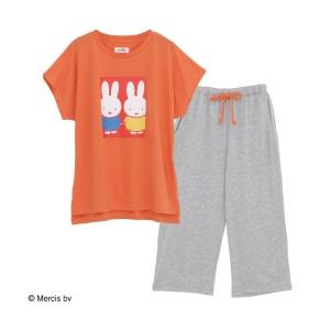 ルームウェア パジャマ レディース 「Miffy」 ミッフィー フレンチスリーブ プリントトップス ルームウェア セット｜zozo