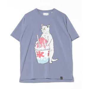 tシャツ Tシャツ メンズ go slow caravan/ゴースローキャラバン　Drymixカキ氷猫TEE