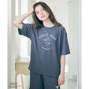 tシャツ Tシャツ レディース 「ピーナッツ/PEANUTS」スヌーピーパイルTシャツ（パンツ別売り）●セットアップ/SET UP対応可/ルームウェア｜ZOZOTOWN Yahoo!店