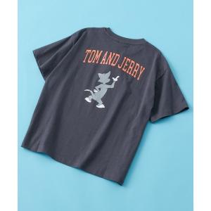 tシャツ Tシャツ キッズ 「 TOM＆JERRY / トムとジェリー 」キャラクタープリント フロント/バックプリント オーバーサイズ 半袖Tシャツ｜ZOZOTOWN Yahoo!店