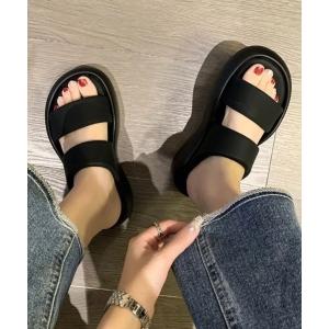 サンダル 2本ベルト 厚底サンダル レディース