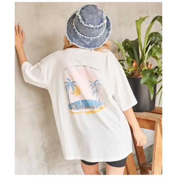 tシャツ Tシャツ レディース Hawaii プリント ビッグ Tシャツ