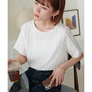 tシャツ Tシャツ レディース ストライプジャガード半袖プルオーバー｜ZOZOTOWN Yahoo!店