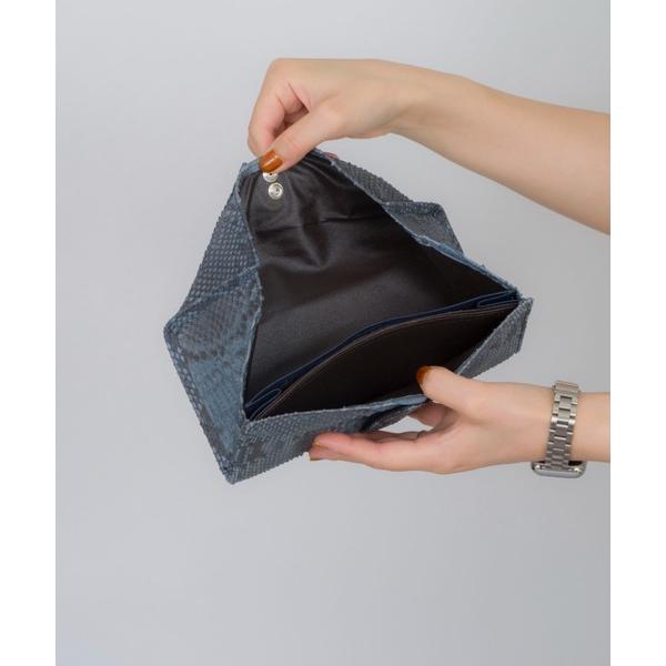 財布 「BELLIES YORK/ベリーズヨーク」かぶせ長財布　パイソン　ヘビ革 レディース メンズ