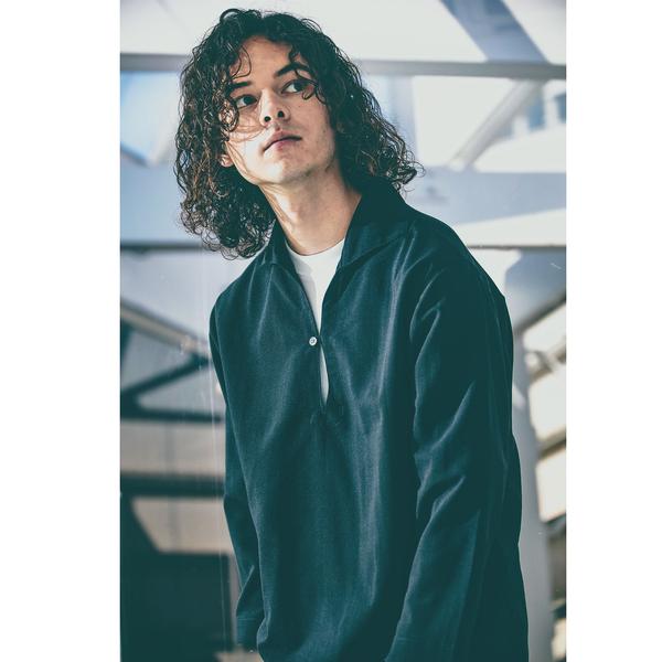 シャツ 「リネンタッチ」7分袖 カプリシャツ / スキッパーシャツ メンズ レディース