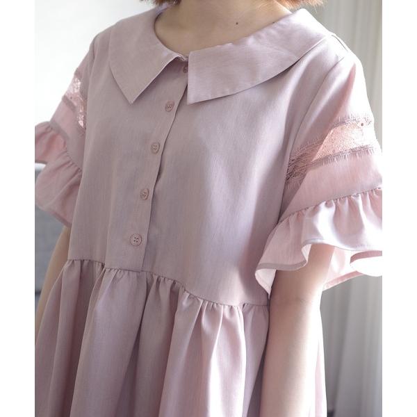 ワンピース レース切り替えワンピース　made in INTER FACTORY