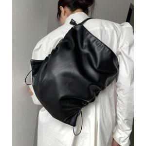 トートバッグ バッグ レディース Drawstring leather tote bag｜zozo